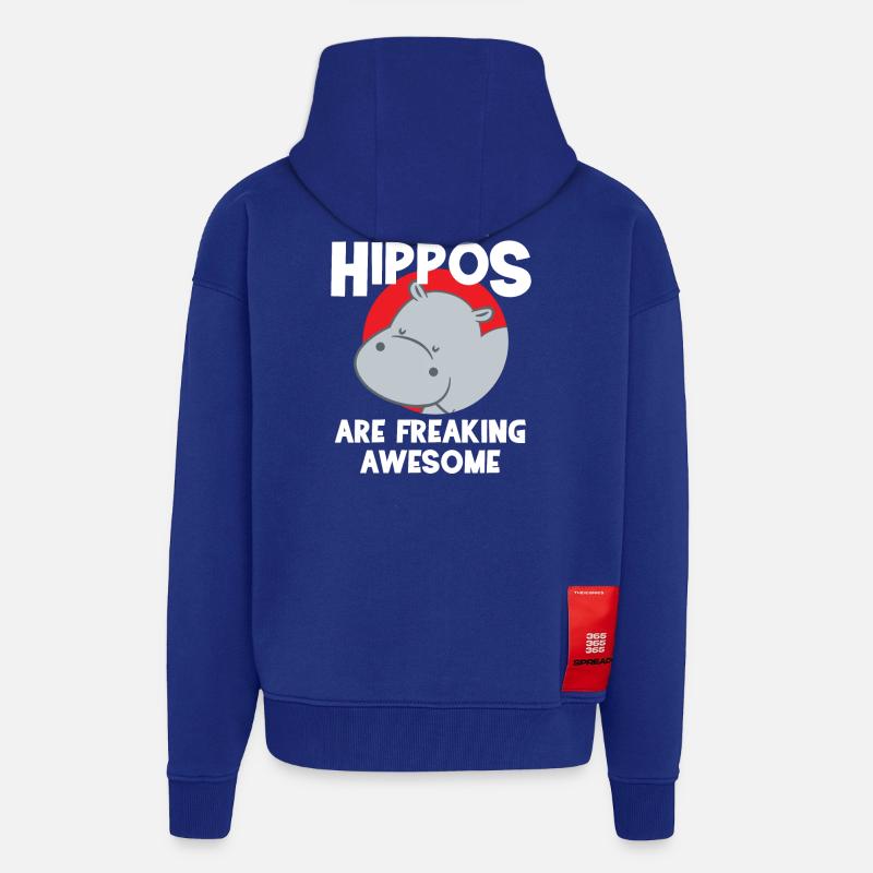 Hippo - Hippos - Hippofan - Hippo lovers - Zip Hoodie - made by SPREAD - Iconic Blue