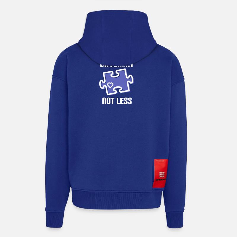DIFFERENT - NOT LESS! autism - Zip Hoodie - made by SPREAD - Iconic Blue