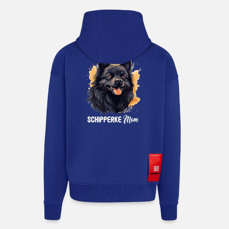 Schipperke - Veste à capuche bio épaisse oversize fabriqué en UE - Iconic Blue