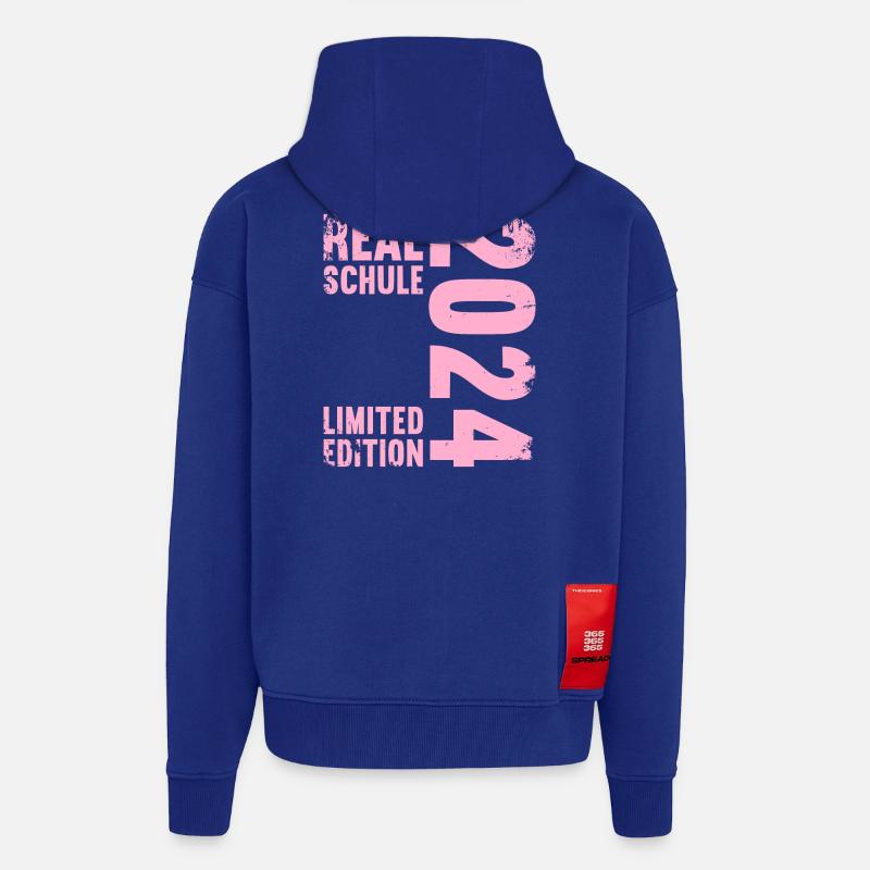 Lycée Jeunes Filles Lycée 2024 - Veste à capuche bio épaisse oversize fabriqué en UE - Iconic Blue