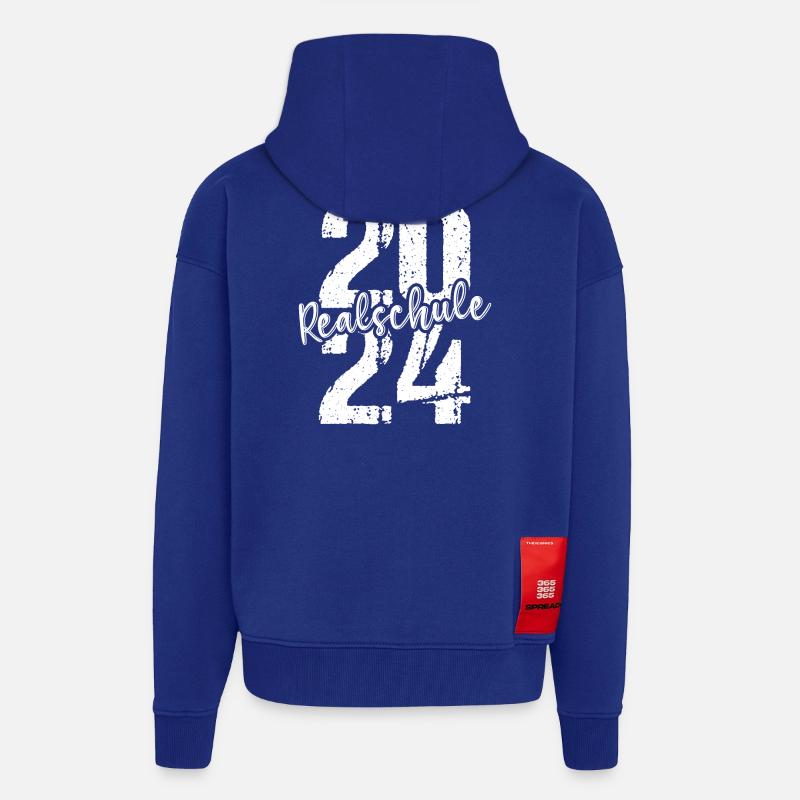 Lycée Jeunes Filles Lycée 2024 - Veste à capuche bio épaisse oversize fabriqué en UE - Iconic Blue