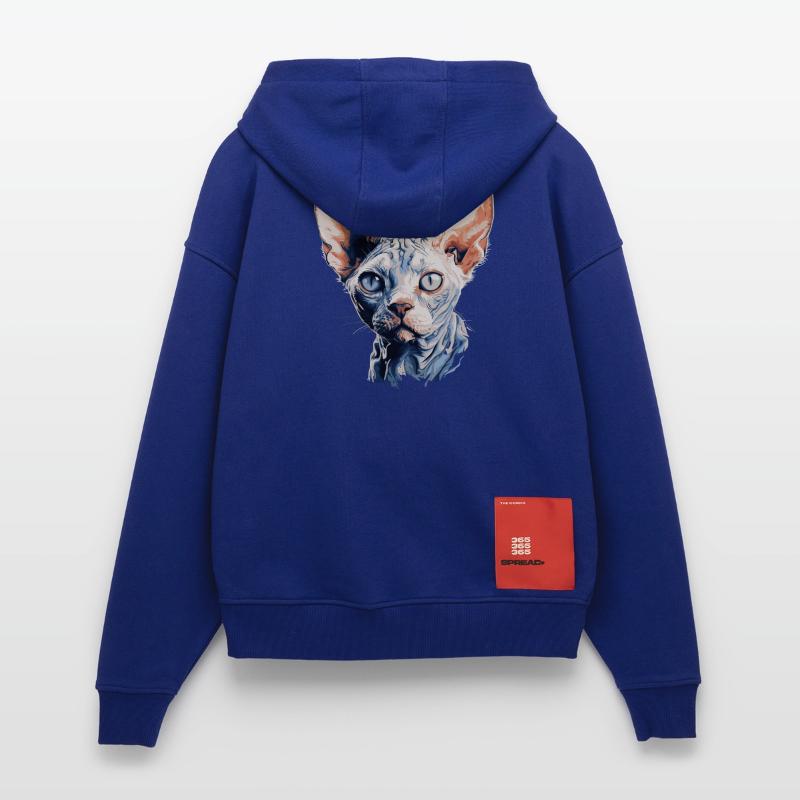 Chaton Devon Rex Chat Devon Rex Veste à capuche bio épaisse oversize fabriqué en UE