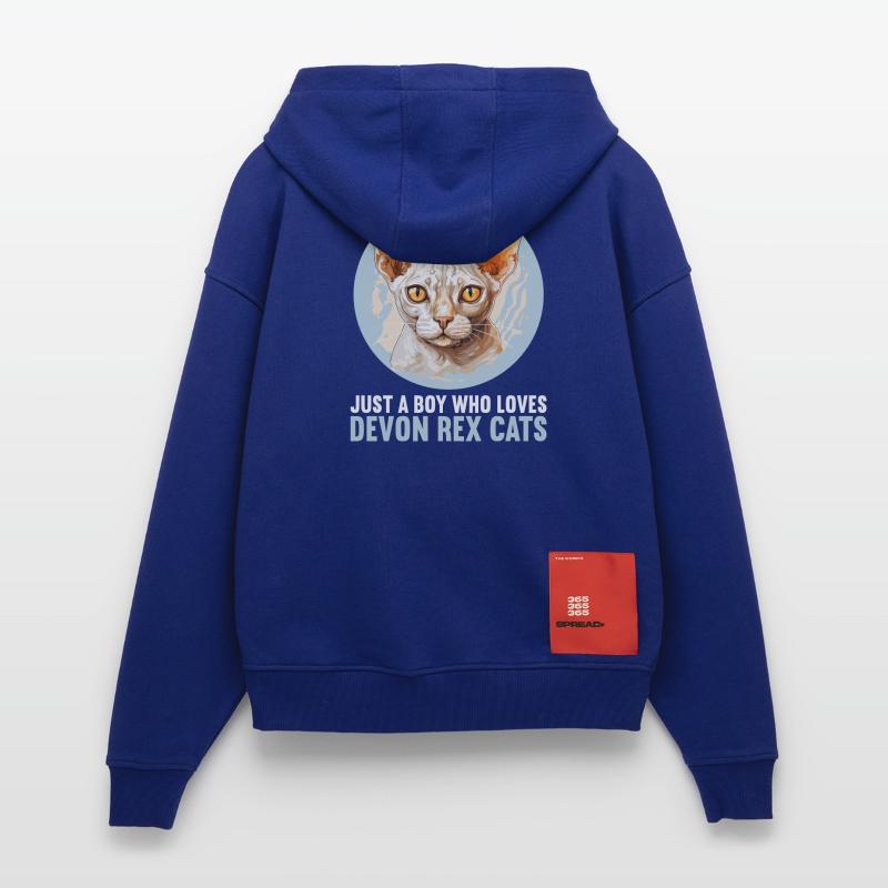 Chaton Devon Rex Chat Devon Rex Veste à capuche bio épaisse oversize fabriqué en UE