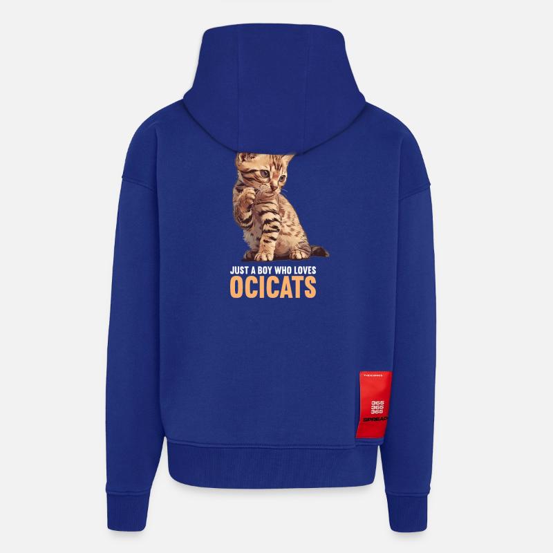 Ocicat Kitten Ocicat Cat - Zip Hoodie - made by SPREAD - Iconic Blue