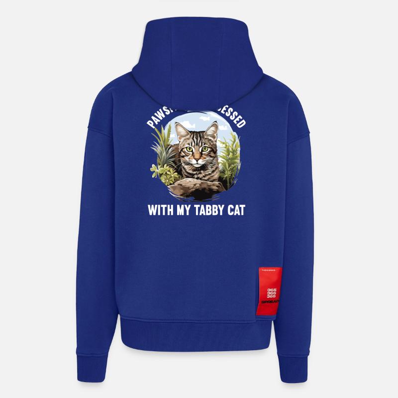 Tabby Kitten Tabby Cat - Zip Hoodie - made by SPREAD - Iconic Blue