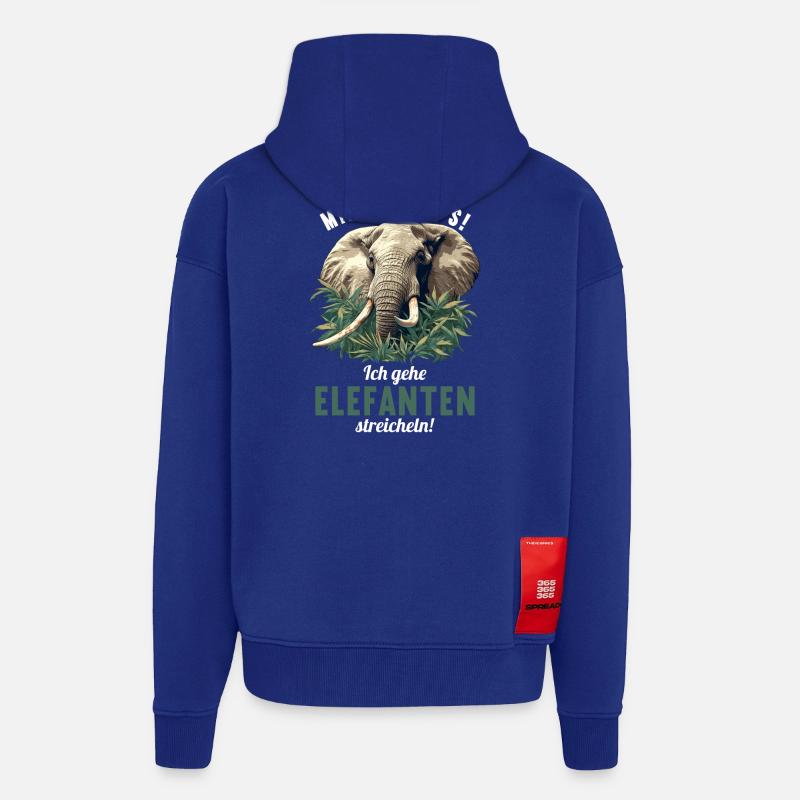 Elephant Elephant - Zip Hoodie - made by SPREAD - Iconic Blue