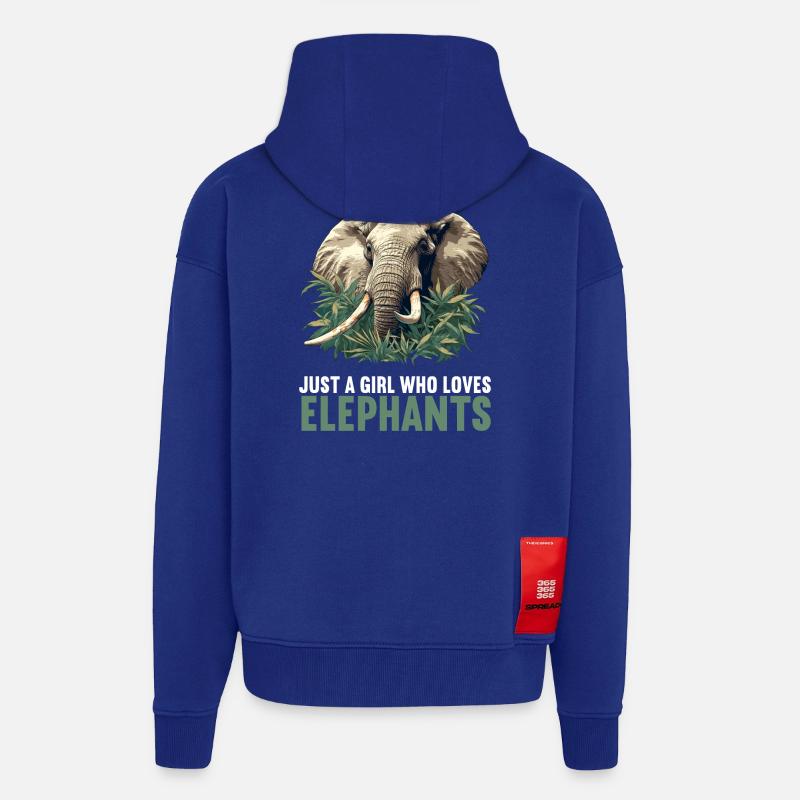 Éléphant Éléphant - Veste à capuche bio épaisse oversize fabriqué en UE - Iconic Blue
