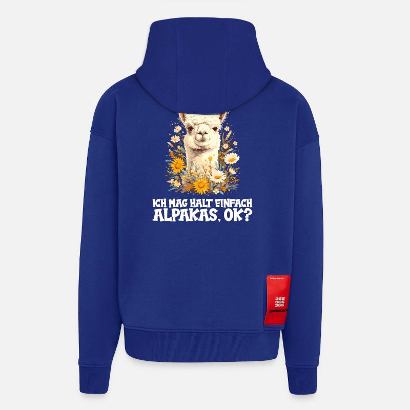 Alpaca Alpacas Alpaca - Zip Hoodie - made by SPREAD - Iconic Blue