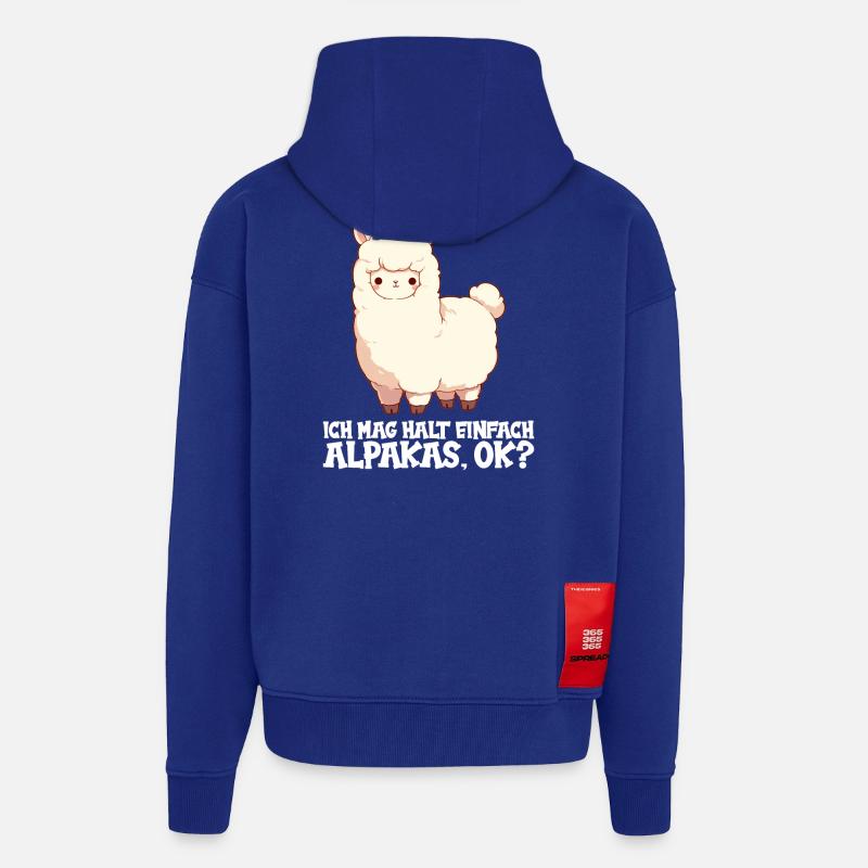 Alpaca Alpacas Alpaca - Zip Hoodie - made by SPREAD - Iconic Blue