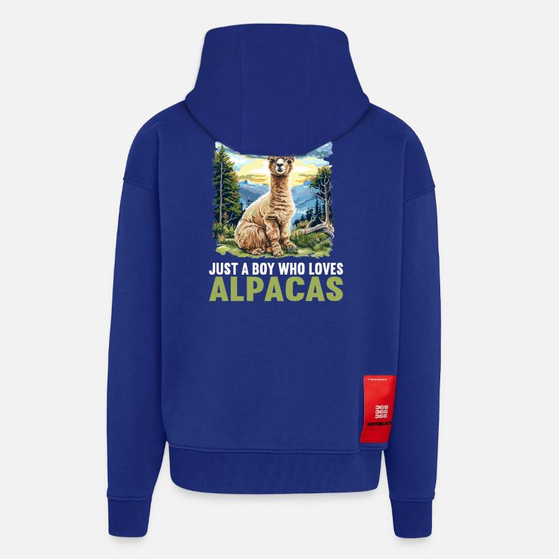 Alpaca Alpacas Alpaca - Zip Hoodie - made by SPREAD - Iconic Blue