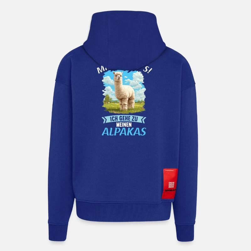 Alpaca Alpacas Alpaca - Zip Hoodie - made by SPREAD - Iconic Blue