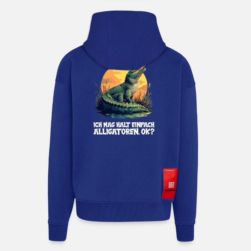 Alligatoren Alligator - Veste à capuche bio épaisse oversize fabriqué en UE - Iconic Blue