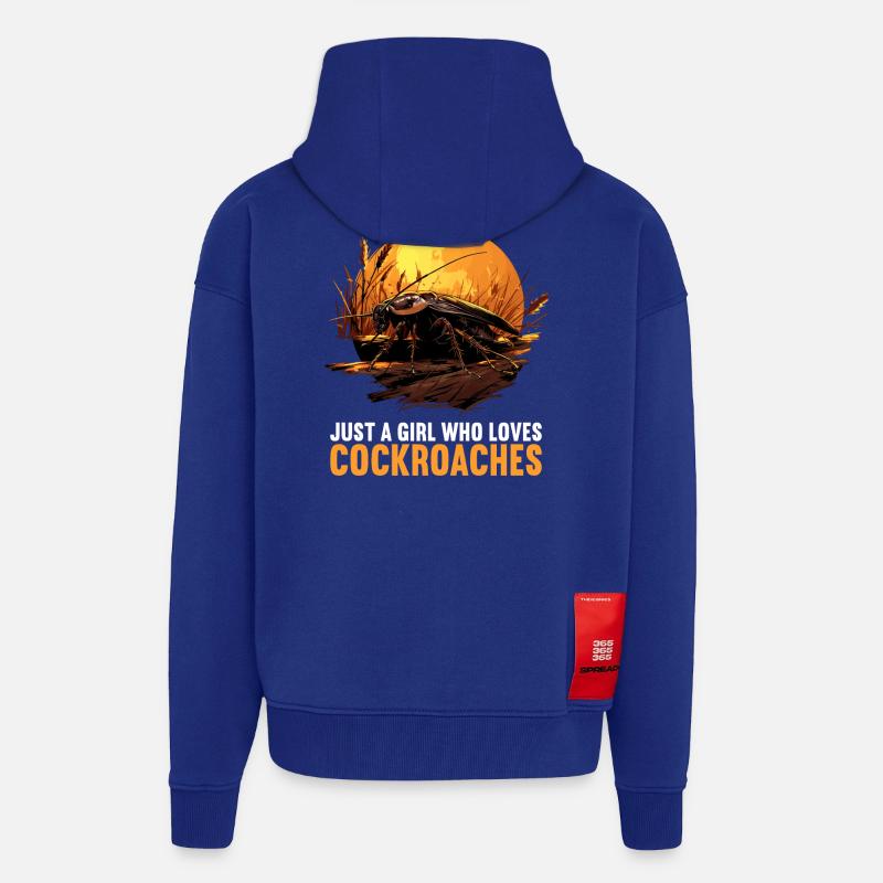 cafards cafards cafards cafard - Veste à capuche bio épaisse oversize fabriqué en UE - Iconic Blue