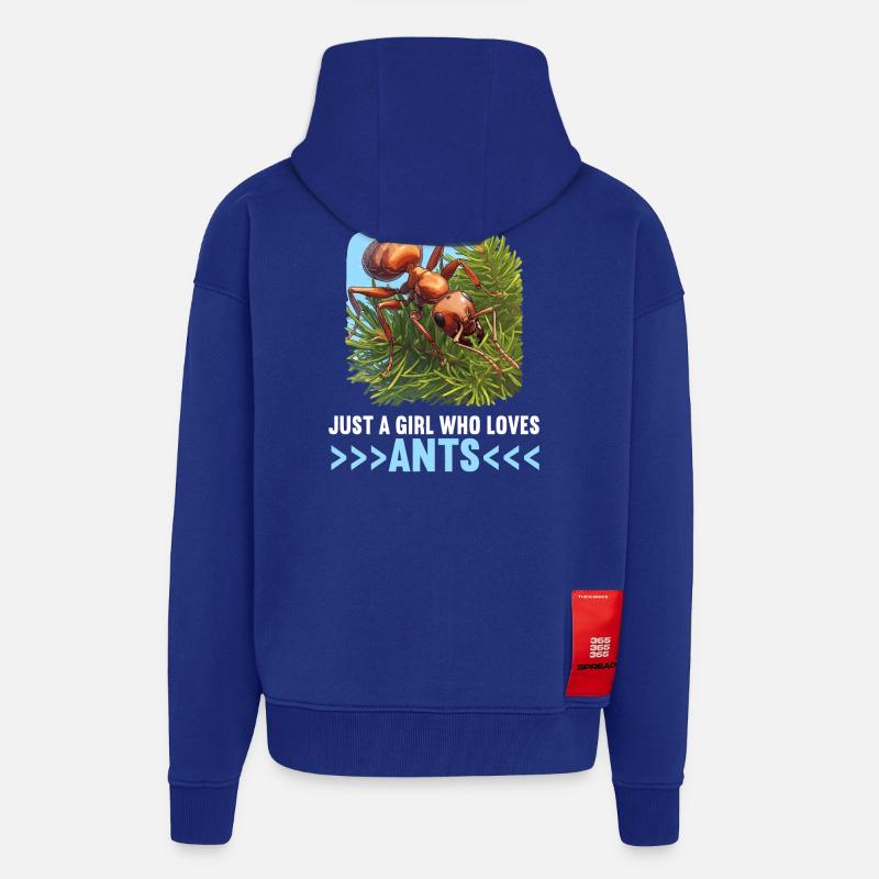 Fourmis fourmis - Veste à capuche bio épaisse oversize fabriqué en UE - Iconic Blue