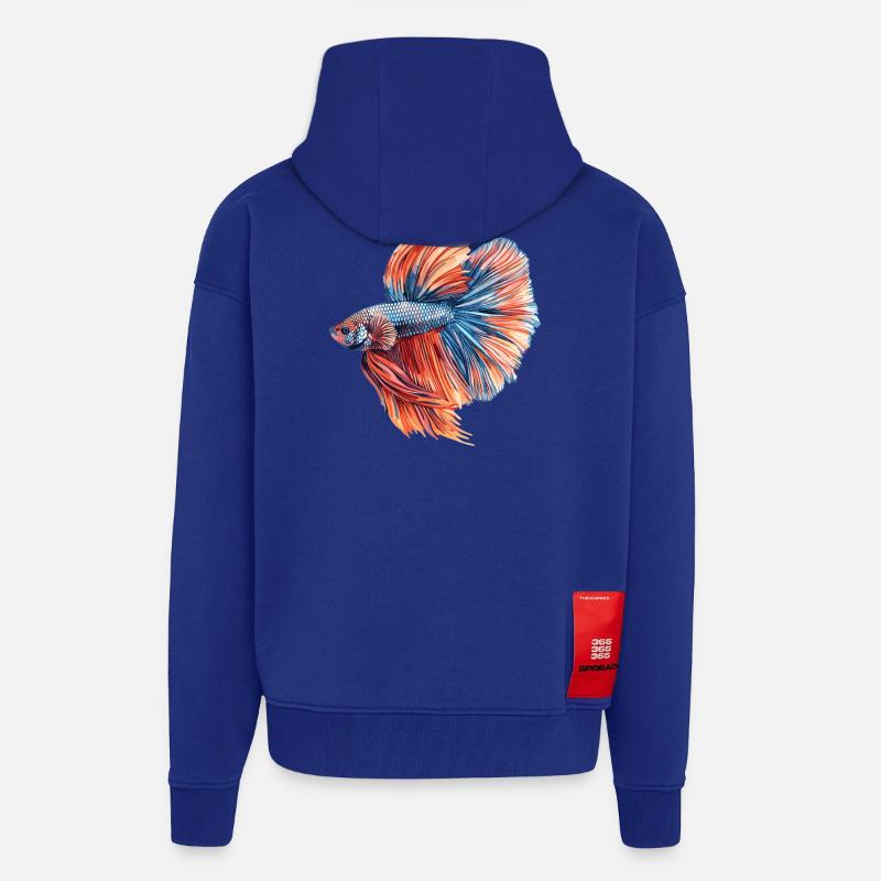 Bettas Betta Fish Betta - Zip Hoodie - made by SPREAD - Iconic Blue