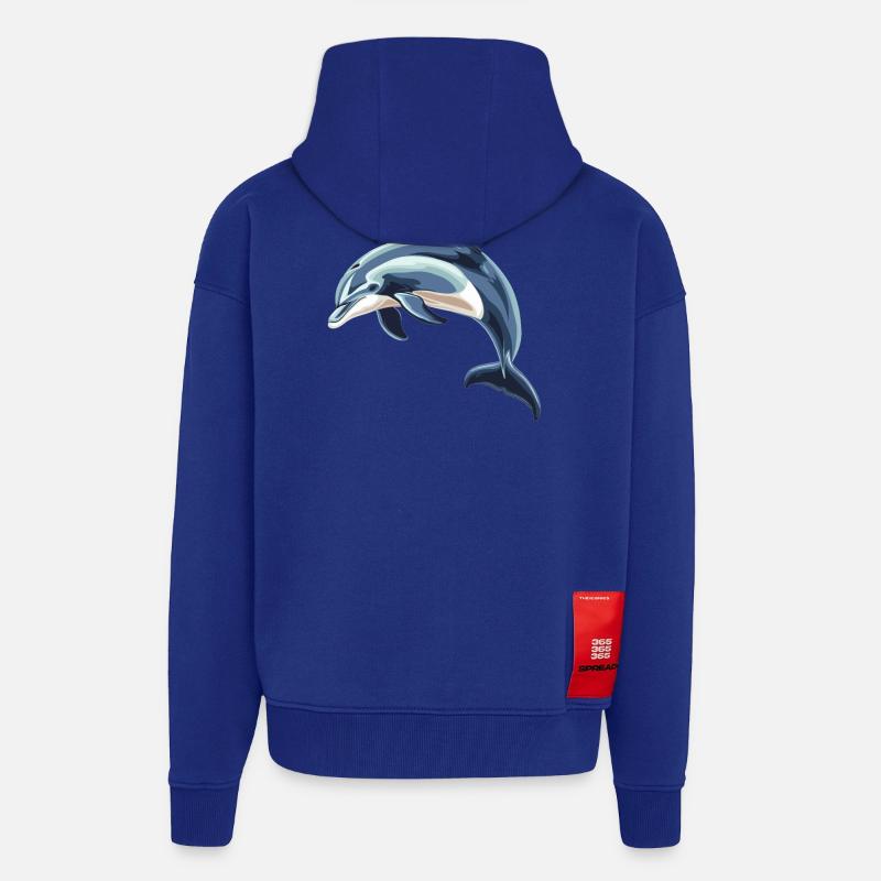 Dolphin Dolphins Dolphin - Zip Hoodie - made by SPREAD - Iconic Blue