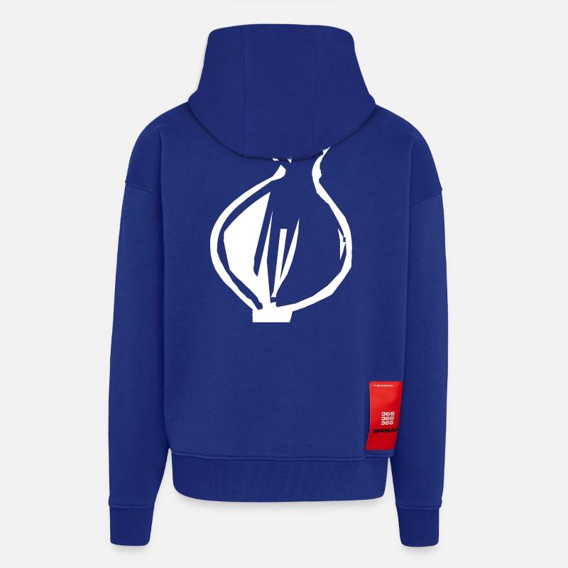 Oignon - Veste à capuche bio épaisse oversize fabriqué en UE - Iconic Blue