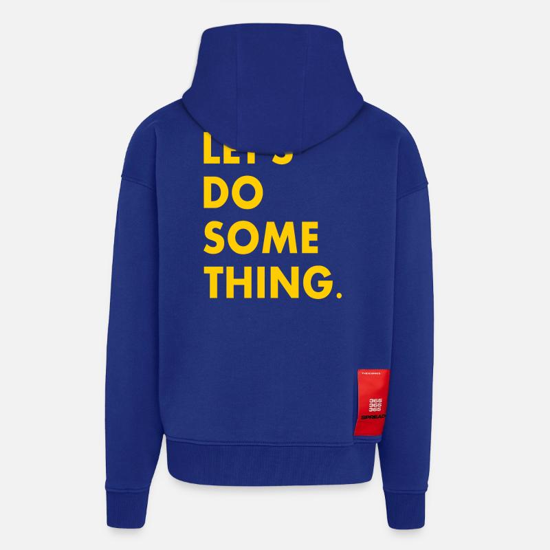 let's do something - Veste à capuche bio épaisse oversize fabriqué en UE - Iconic Blue