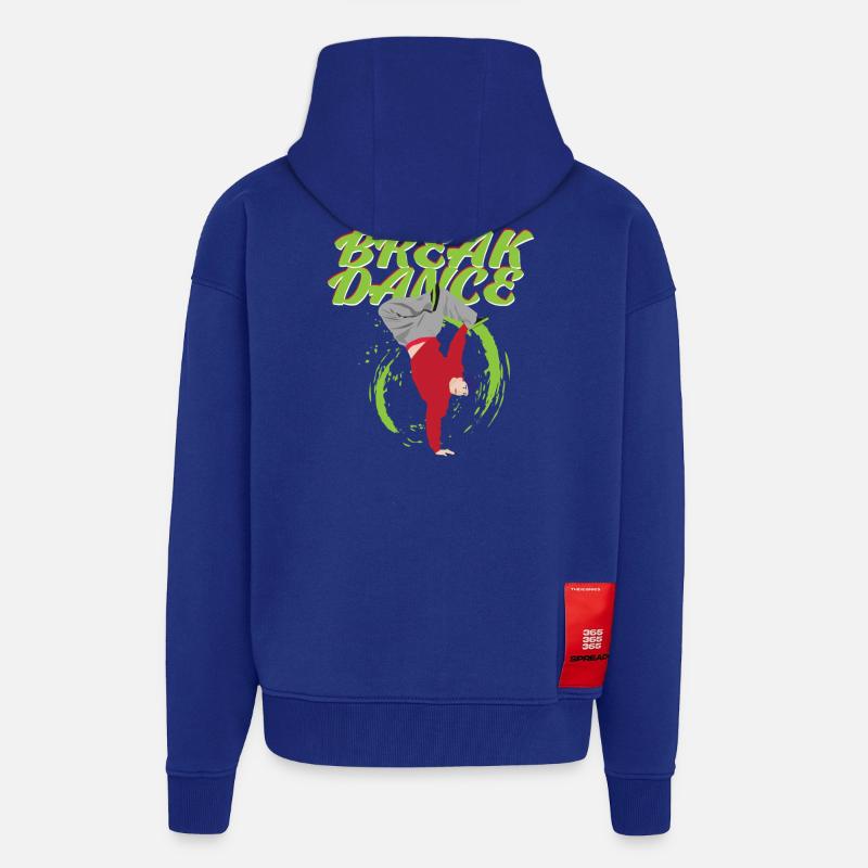 breikki - Heavyweight Oversized Organic hupparitakki Made in EU - Iconic Blue