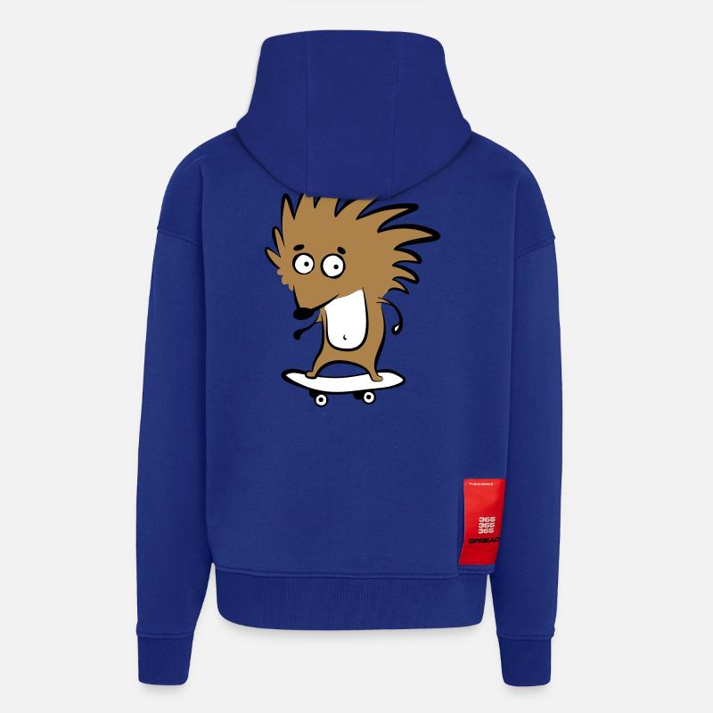 Skate-Igel "Knut H. Heckmann" - Zip Hoodie - made by SPREAD - Iconic Blue