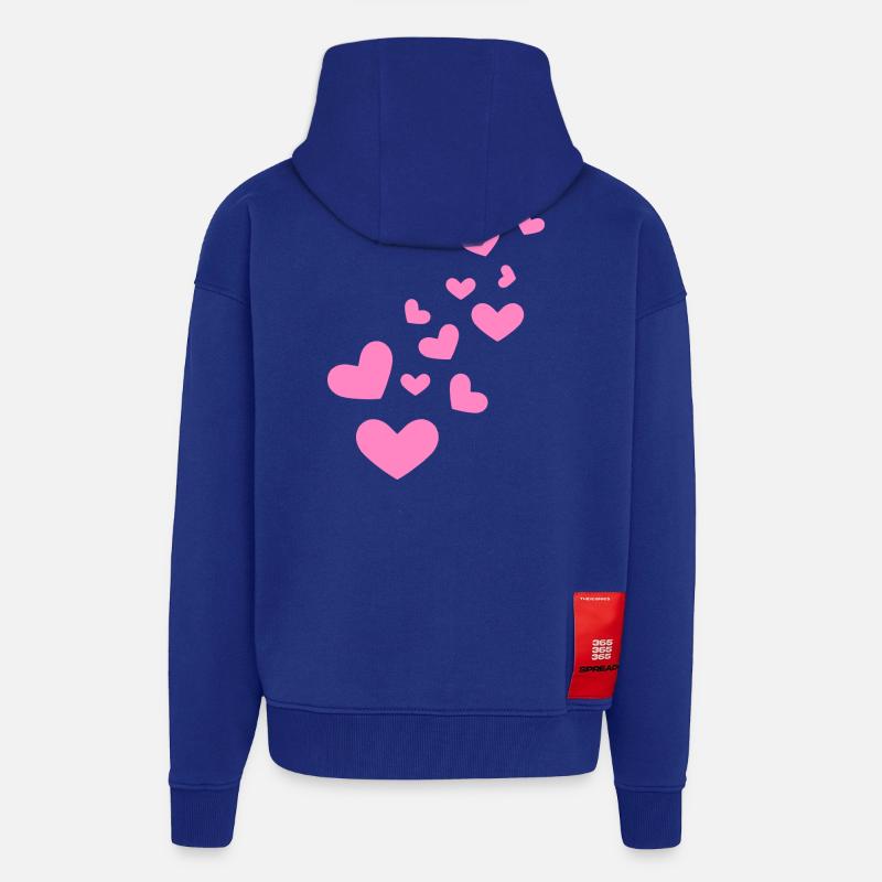 Herzchen Herz Muster Geschenk - Zip Hoodie - made by SPREAD - Iconic Blue