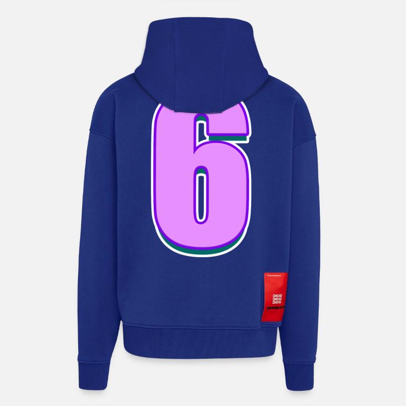 6 - Veste à capuche bio épaisse oversize fabriqué en UE - Iconic Blue