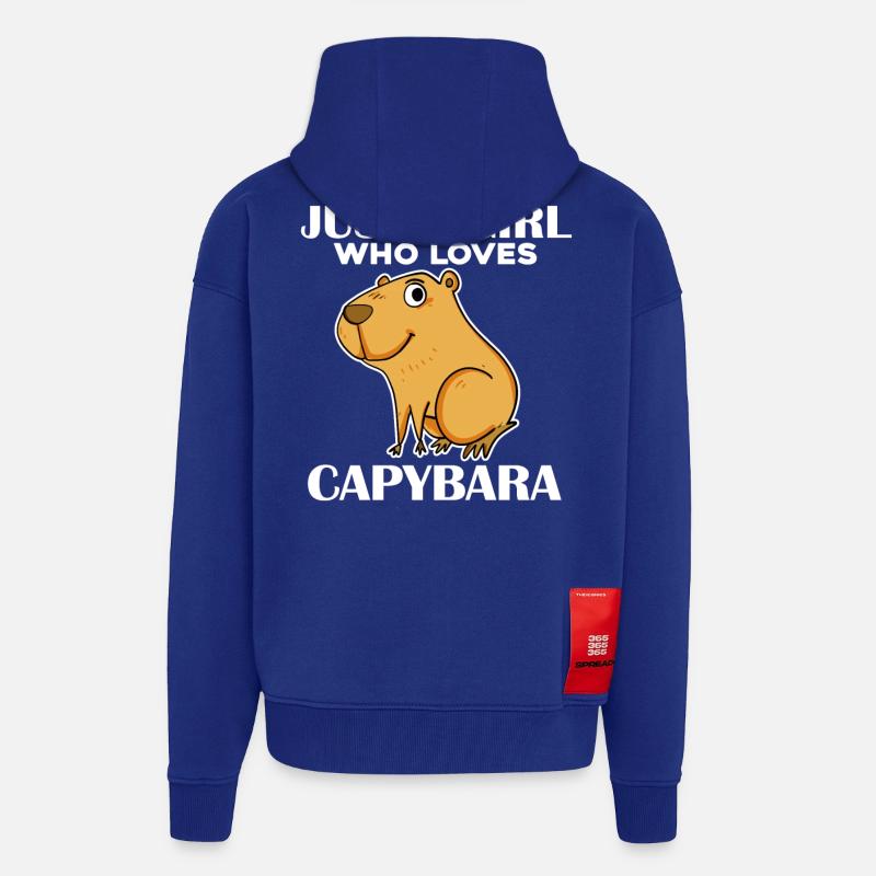 Capybara Mädchen Spruch - Zip Hoodie - made by SPREAD - Iconic Blue