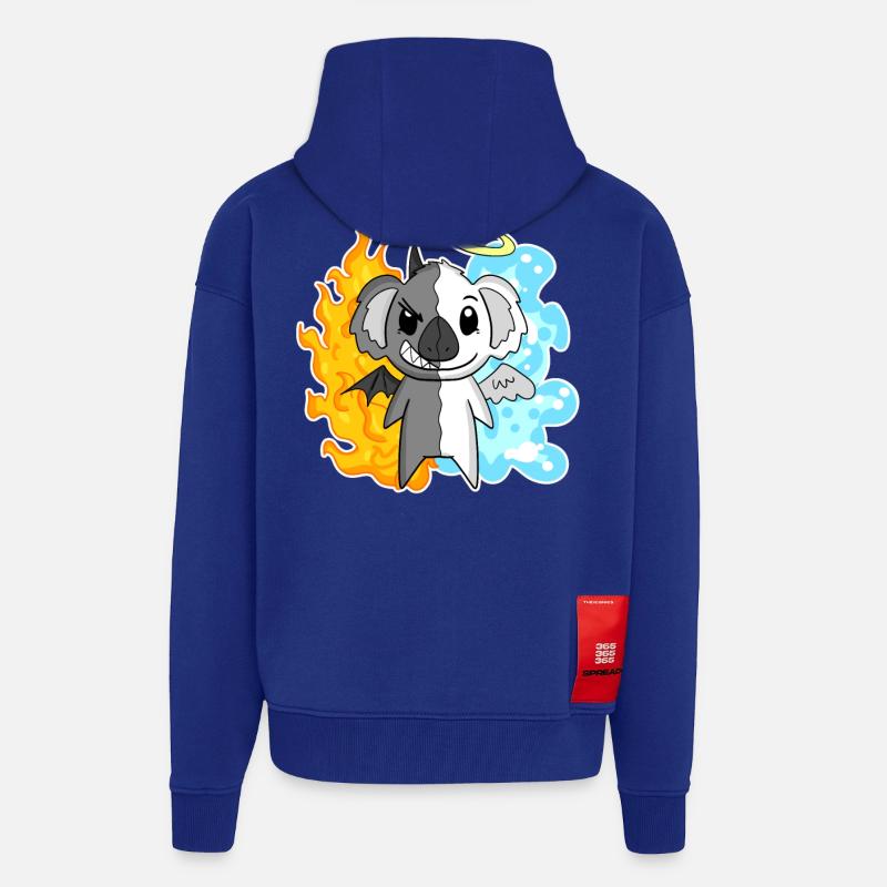Koala - Anges et Diables - Veste à capuche bio épaisse oversize fabriqué en UE - Iconic Blue