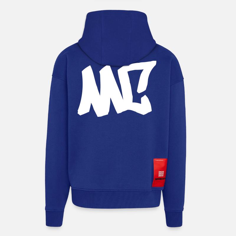 MC - Hip Hop, Rap, Graffiti - Veste à capuche bio épaisse oversize fabriqué en UE - Iconic Blue