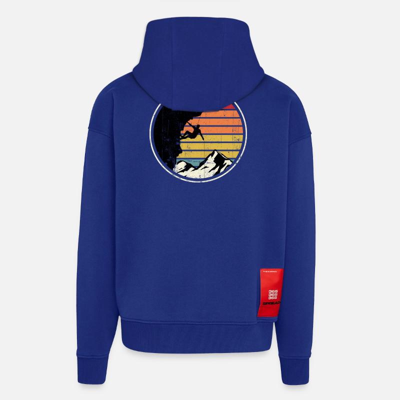Sunset Summit Climber Silhouette - Zip Hoodie - made by SPREAD - Iconic Blue