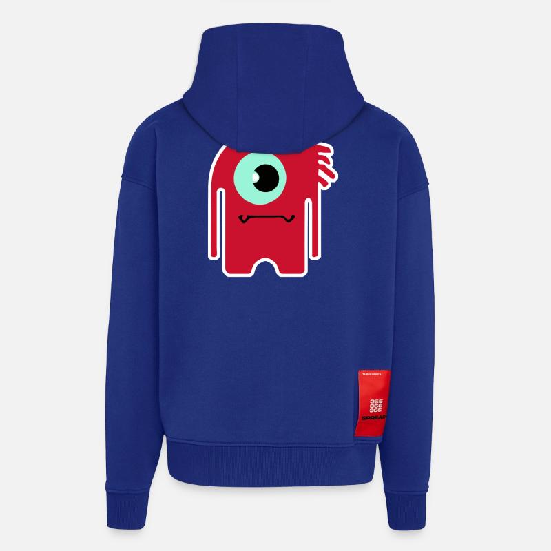 Rotes Zyklopenmonster | Lustiger Chibi-Alien - Zip Hoodie - made by SPREAD - Iconic Blue