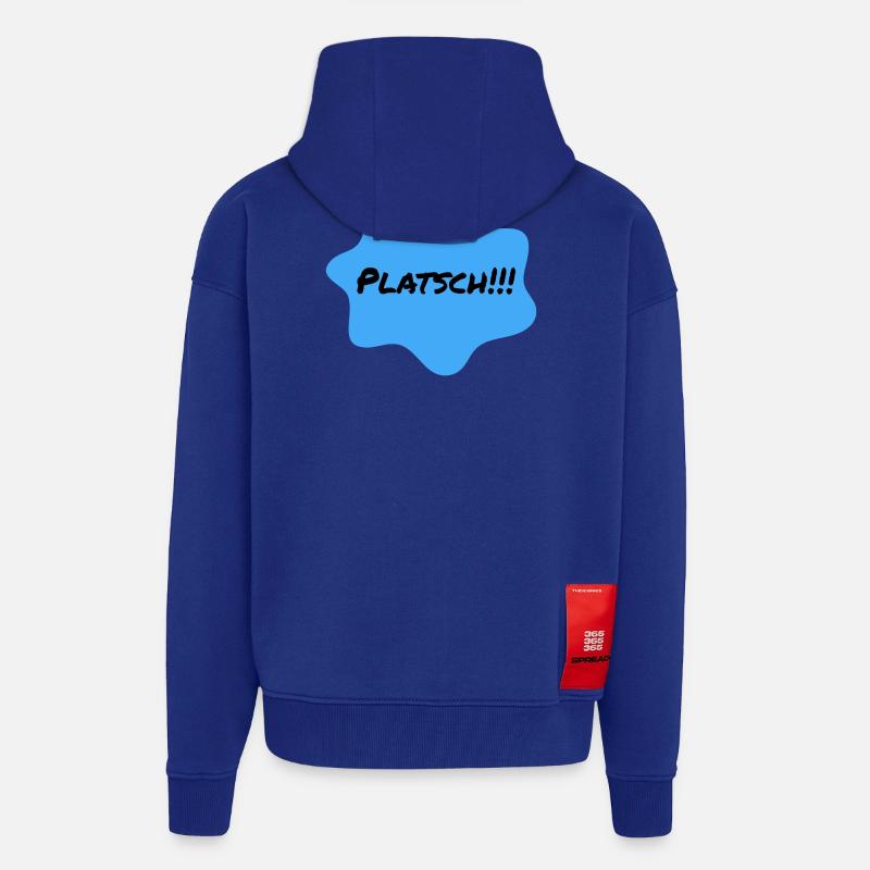 Platsch Blau Farbklecks - Zip Hoodie - made by SPREAD - Iconic Blue