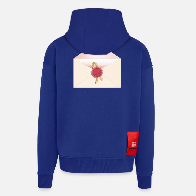 opened envelope with seal - Zip Hoodie - made by SPREAD - Iconic Blue
