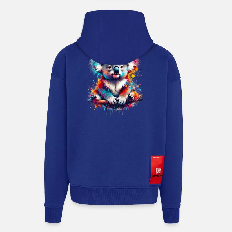 Koala - Veste à capuche bio épaisse oversize fabriqué en UE - Iconic Blue