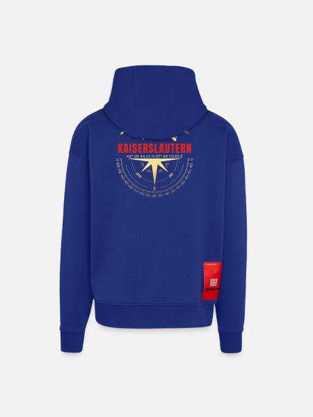 Koordinaten Kaiserslautern - Zip Hoodie - made by SPREAD - Iconic Blue