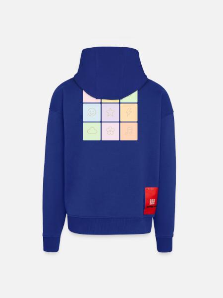 Pastel Bento Vibes - Zip Hoodie - made by SPREAD - Iconic Blue