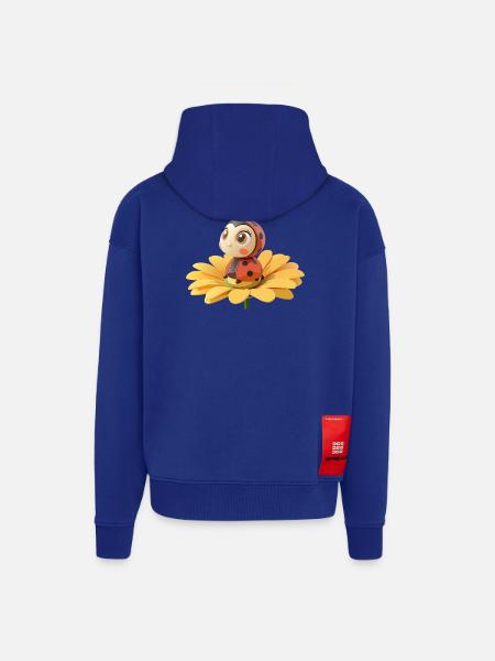Cute ladybug on a flower - Zip Hoodie - made by SPREAD - Iconic Blue