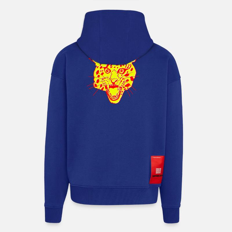 Jeef Leppi - Veste à capuche bio épaisse oversize fabriqué en UE - Iconic Blue