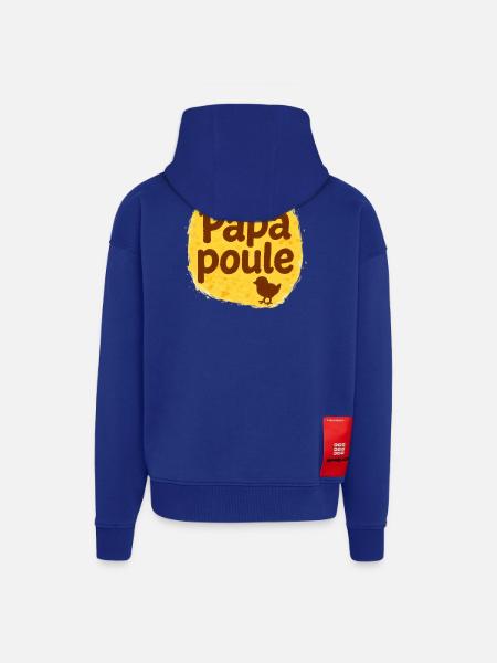 Papa Poule - Father's Day - Zip Hoodie - made by SPREAD - Iconic Blue