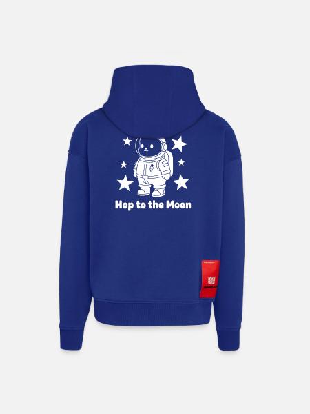 Moonhopper Bunny in Spacesuit - Zip Hoodie - made by SPREAD - Iconic Blue