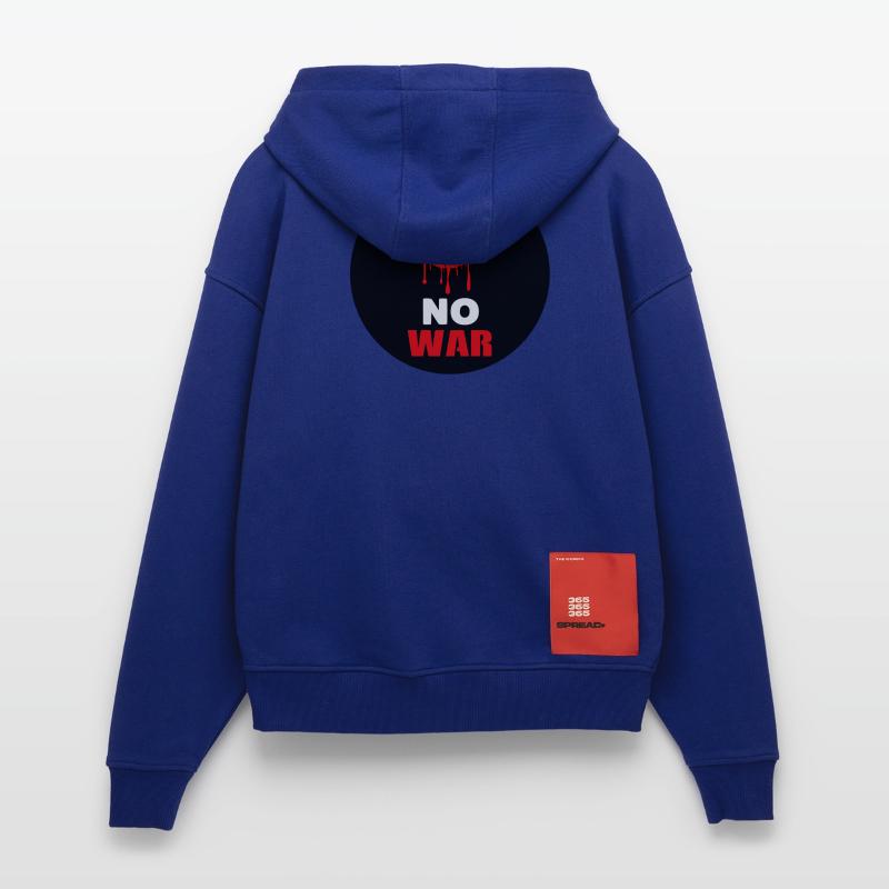 No War Veste à capuche bio épaisse oversize fabriqué en UE