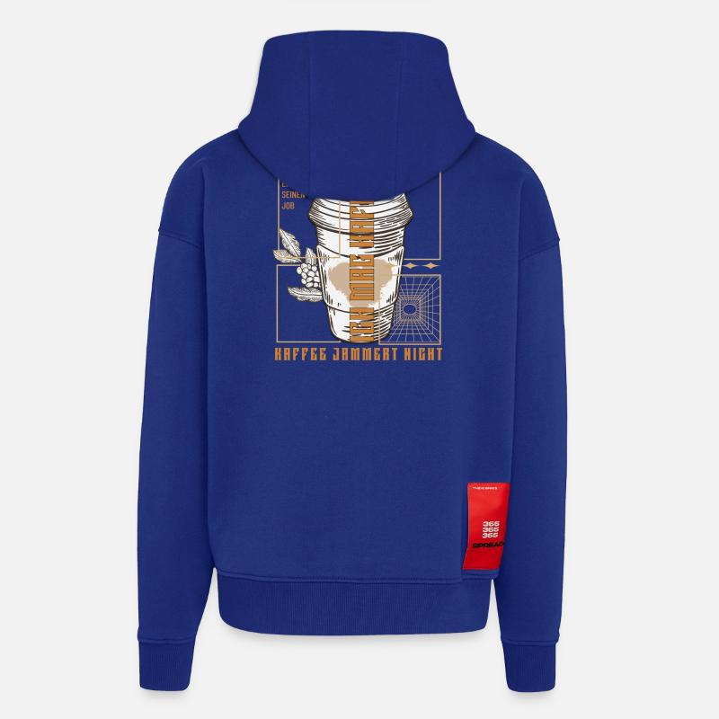 Coffee just does its job retro - Zip Hoodie - made by SPREAD - Iconic Blue