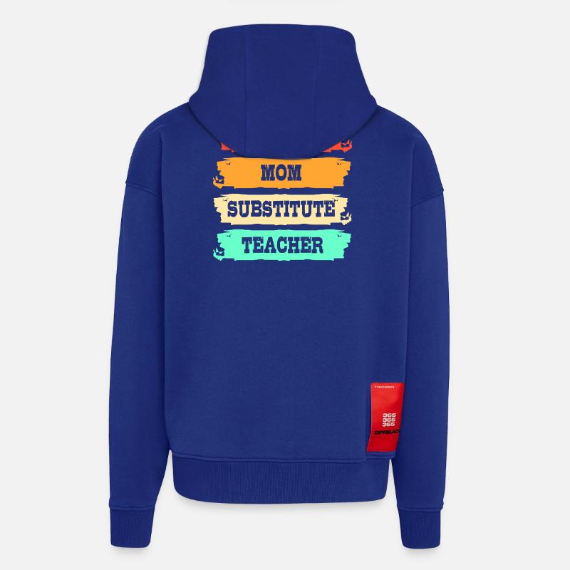 Professeur remplaçant Professeur remplaçant - Veste à capuche bio épaisse oversize fabriqué en UE - Iconic Blue