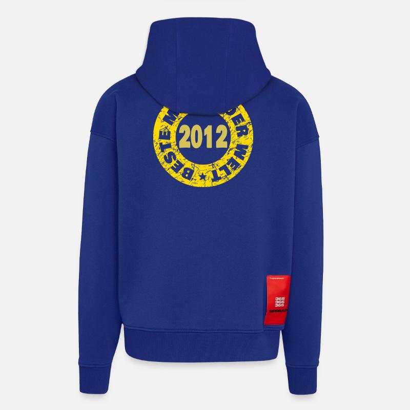 Maman 2012 - Veste à capuche bio épaisse oversize fabriqué en UE - Iconic Blue