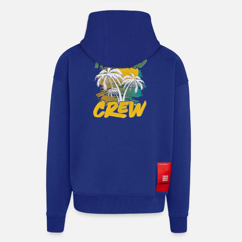 Équipage thaïlandais - Veste à capuche bio épaisse oversize fabriqué en UE - Iconic Blue