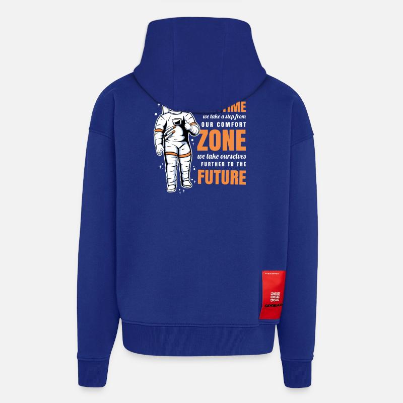 Everytime Zone Future Astronaut Space Graphic - Zip Hoodie - made by SPREAD - Iconic Blue
