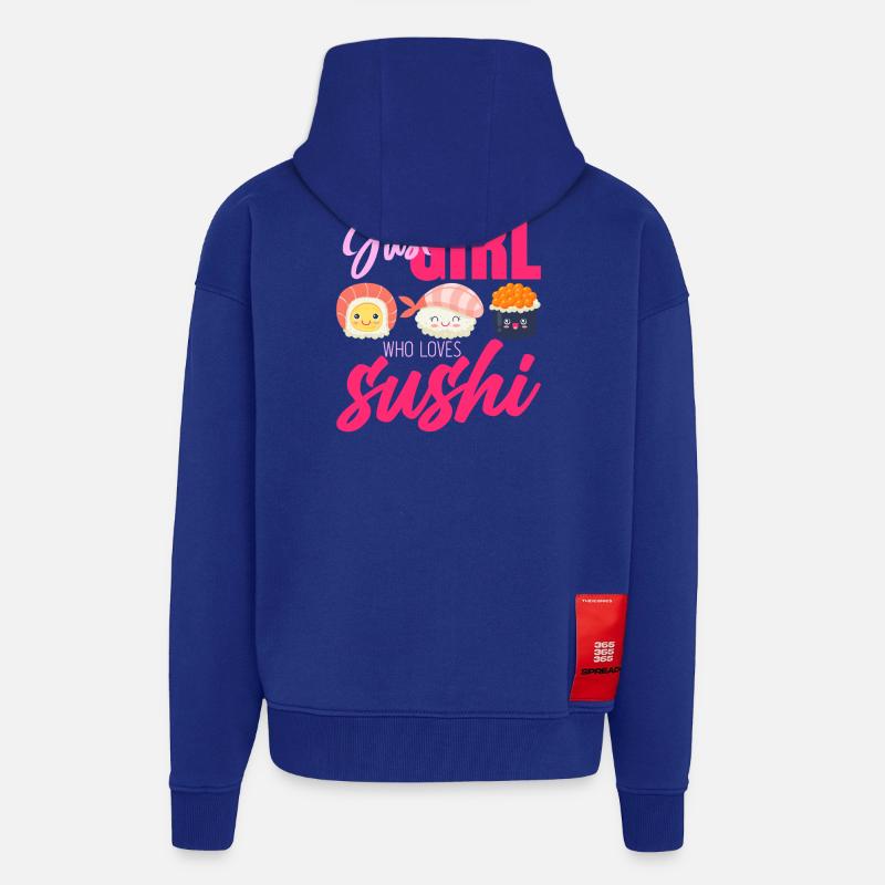 Nur ein Mädchen, das Sushi liebt - Zip Hoodie - made by SPREAD - Iconic Blue