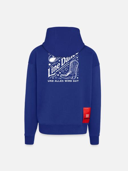 Line Dance Western Hut Stiefel Sterne - Zip Hoodie - made by SPREAD - Iconic Blue