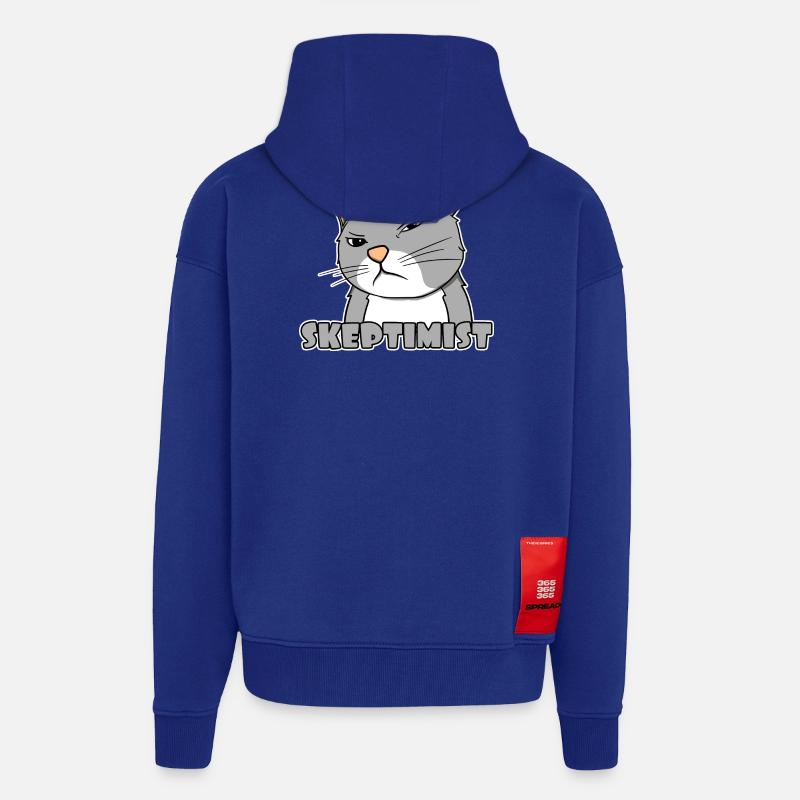 Skeptiker Katze - Skeptimist - Zip Hoodie - made by SPREAD - Iconic Blue