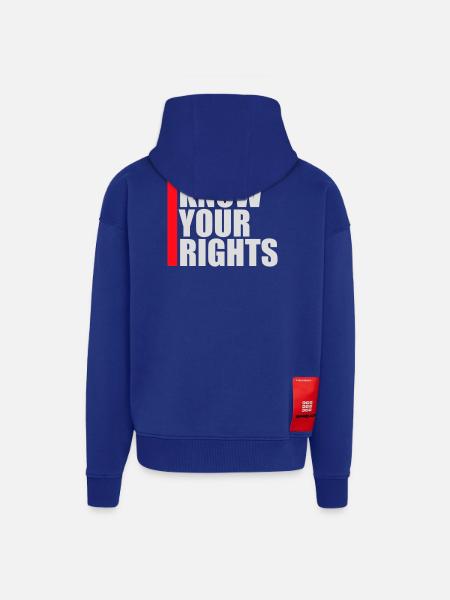 Know Your Rights Activism Justice Freedom - Zip Hoodie - made by SPREAD - Iconic Blue